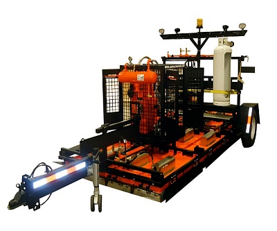 Передвижная установка инфракрасного нагрева асфальта  P1600