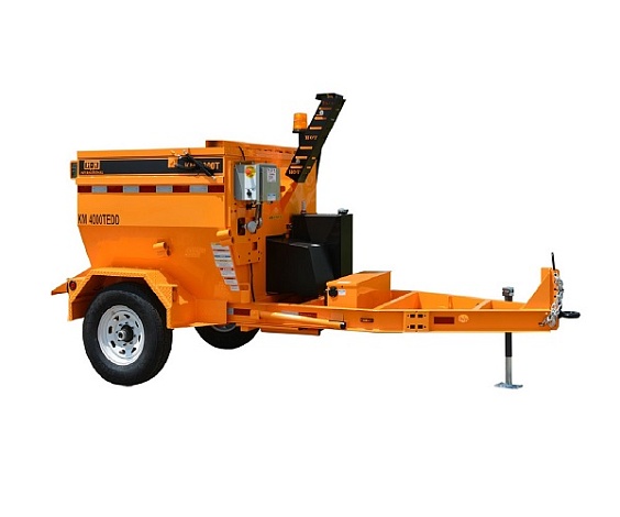 Термос-бункер рециклер на прицепе КМ 4000ТН для горячего асфальта