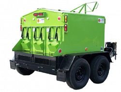 Термос-бункер рециклер на прицепе с подогревом RC 6000 - 3 тонны для горячего асфальта