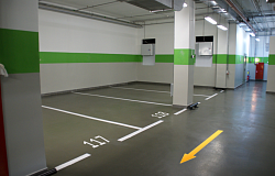 Нанесение разметки парковочных мест на парковках и паркингах