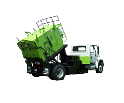 Термос-бункеры для регенерации и перевозки горячего асфальта на грузовике