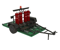 Установка инфракрасного нагрева на прицепе SG-300-TD