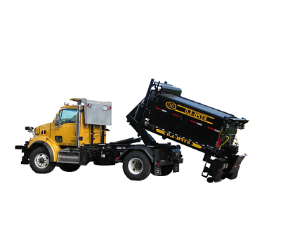 Термос-бункер регенератор на автомобиле STPH Hook Mounted Patch Truck 