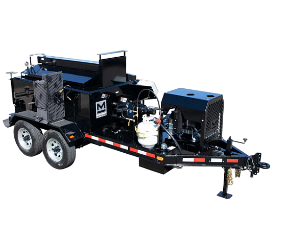 Прицепной плавильный котел - кохер для приготовления литых мастик(асфальта) MM 350DT 