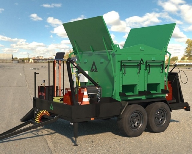 Термос-бункер на раме SV4000 для горячего асфальта