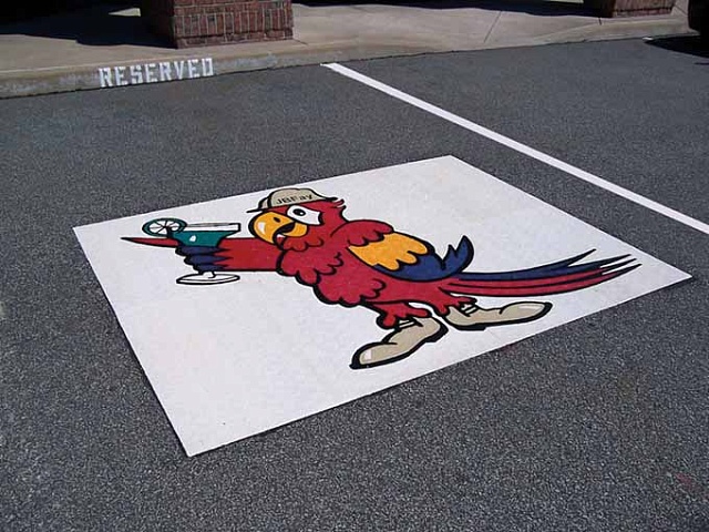 Представляем новую технологию рекламы на асфальтных покрытиях