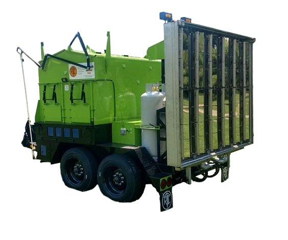 Автомомный ИК комплекс для инфракрасного ямочного ремонта на прицепе 3 Combo